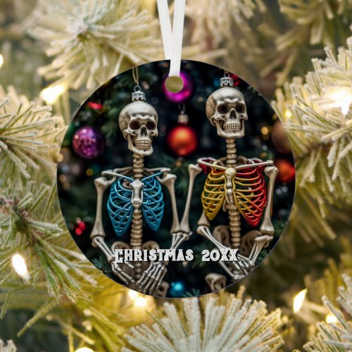 Skeletonsand Colorful Ornaments Christmas 