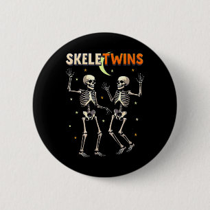 Skeletwins Spirit Week Twins Day Dancing Skeletons Button