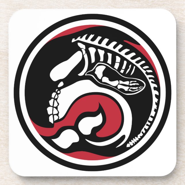 skelewhale beverage coaster (Front)