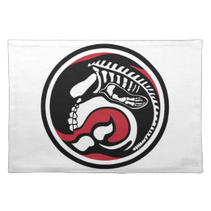 skelewhale cloth placemat