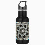 Skelewheel - Fractal Art Water Bottle