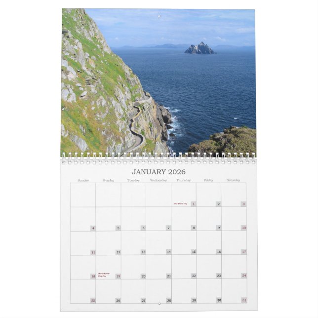 Skellig Michael Calendar (Jan 2026)