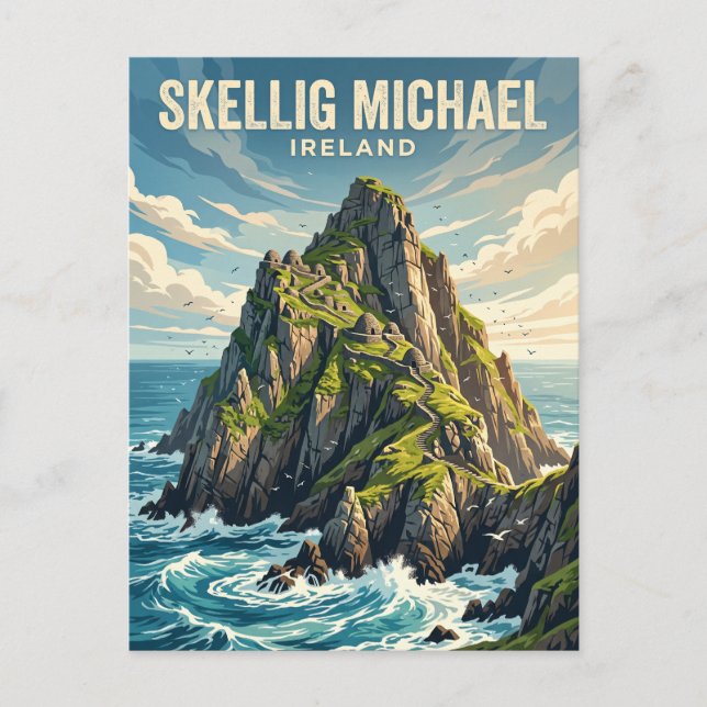 Skellig Michael Ireland Postcard (Front)