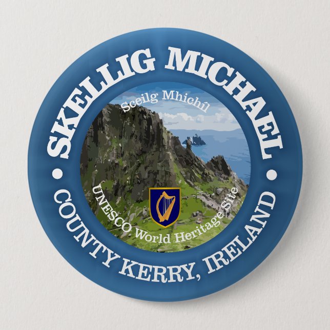 Skellig Michael (rd) Button (Front)