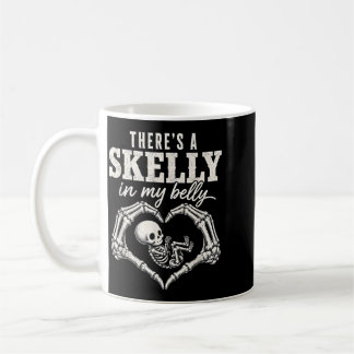 Skelly Belly Expecting Mom Cute Spooky Funny Coffee Mug