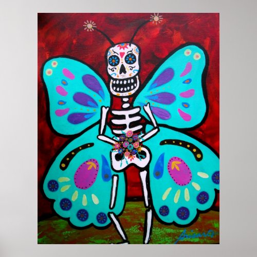 SKELLY BUTTERFLY POSTER