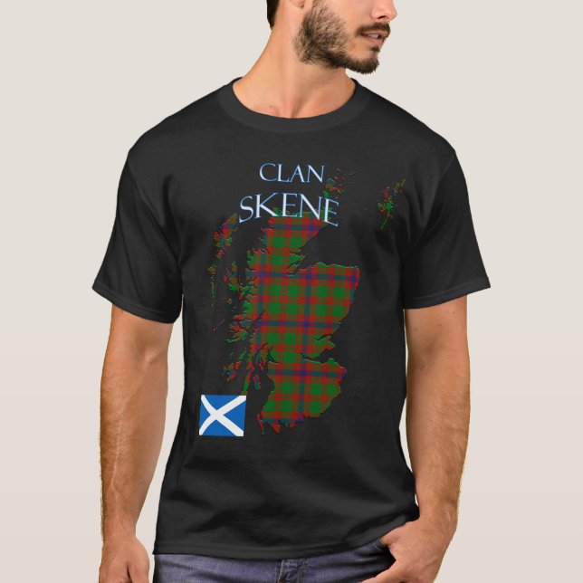 Skene Scottish Clan Tartan Scotland T-Shirt (Front)