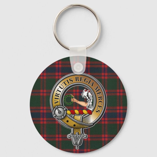 Skene Tartan & Badge Keychain (Front)