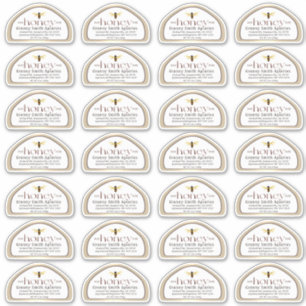 Skep shaped Honey label for 12 oz Jar Gold Border