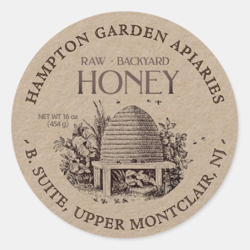 Skep Your Name Here Apiary Honey Jar Label