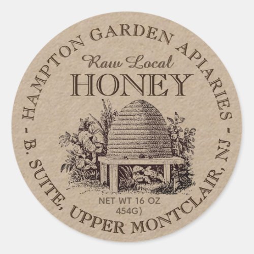 Skep Your Name Here Apiary Honey Jar Label