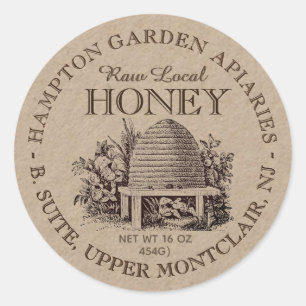 Skep Your Name Here Apiary Honey Jar Label
