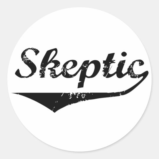 Skeptic 2 classic round sticker