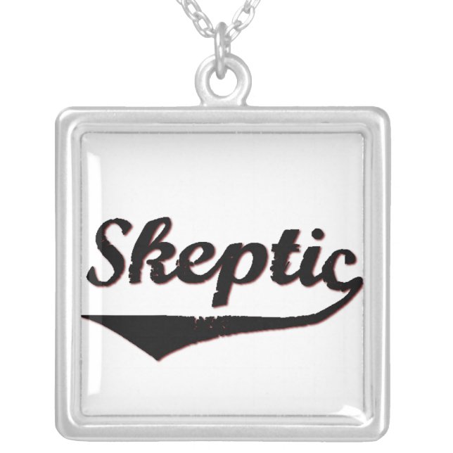 Skeptic Silver Plated Necklace (Front)