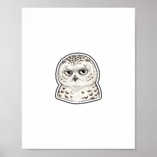 Skeptical Owl Poster