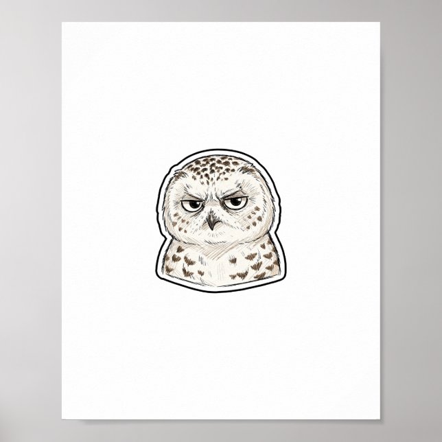 Skeptical Owl Poster (Front)