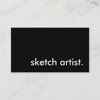 sketch artist. business card