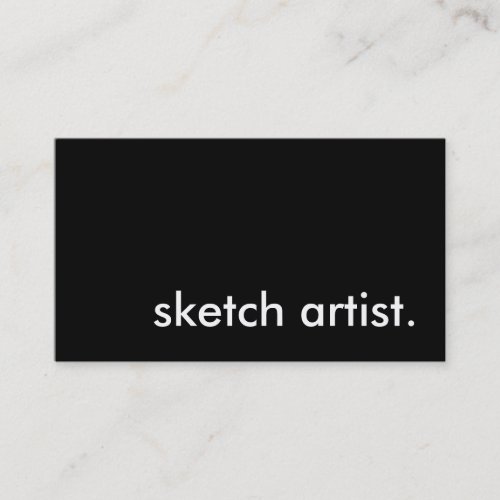 sketch artist business card