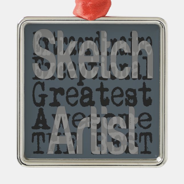 Sketch Artist Extraordinaire Metal Ornament (Front)