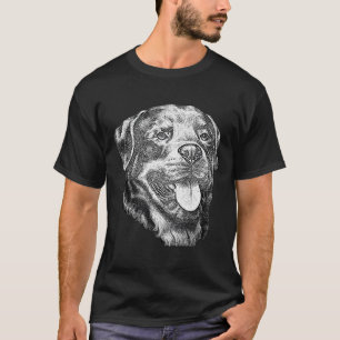 Sketch Artwork Face Portrait Dog Lovers Rott Gift T-Shirt