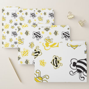 Sketch Bees Pattern File Folder – Cute Nature-