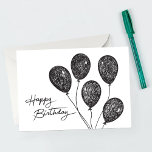 Sketch Birthday Balloons Birthday Card<br><div class="desc">Say happy birthday with this hand drawn doodle balloon card.</div>