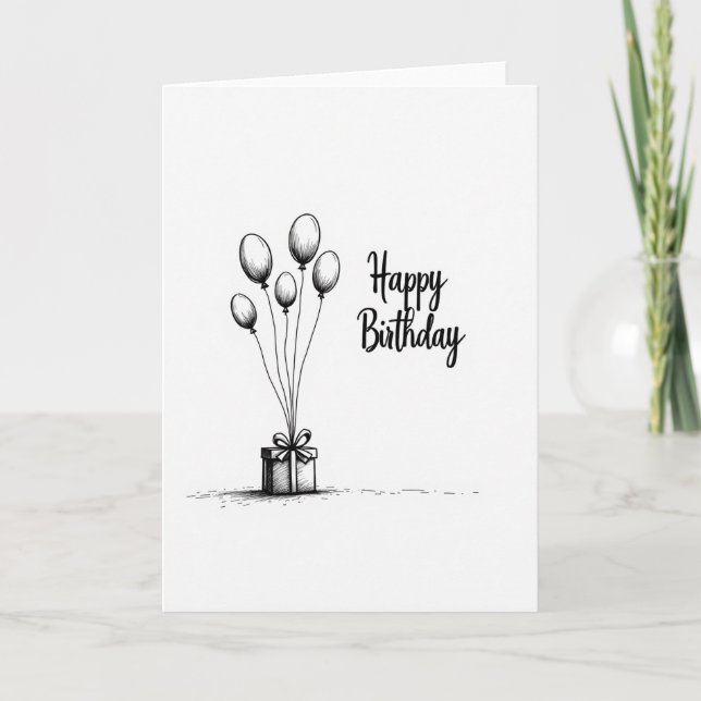 Sketch Birthday Gift Card (Front)