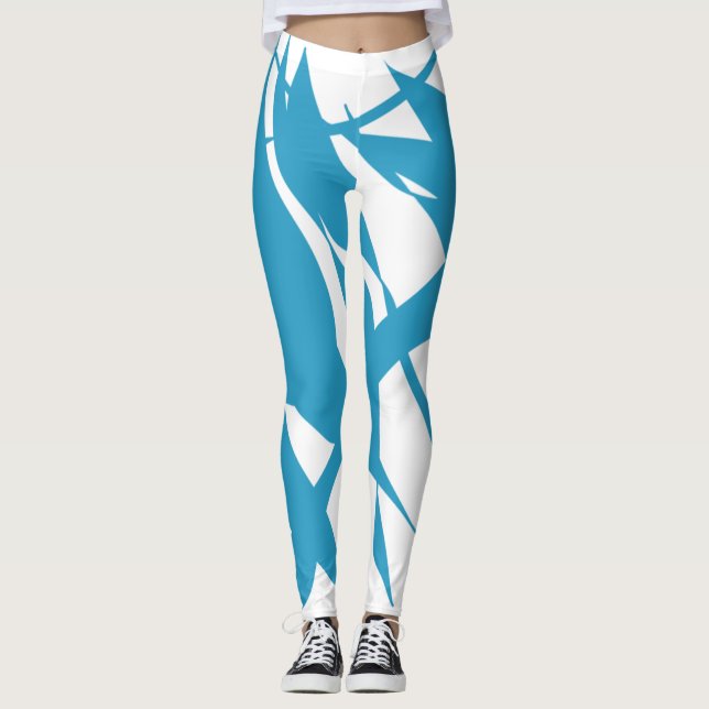 SKETCH BLUE LEGGINGS (Front)