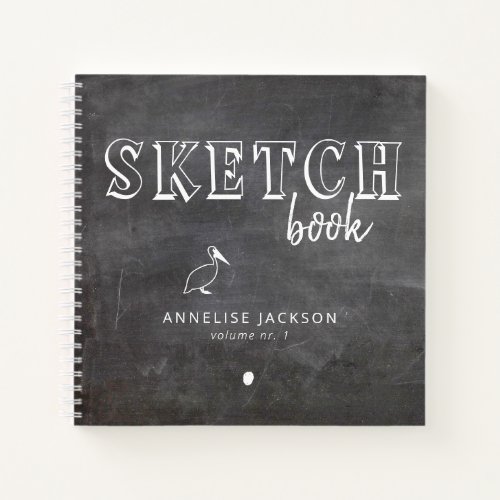 Sketch book artist name typography sketchbook