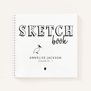 Sketch book artist name typography sketchbook