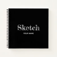 Sketch Book with Your Name Artist Notebook