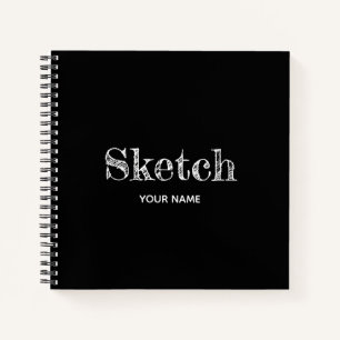 Sketch Book with Your Name Artist Notebook
