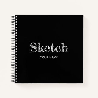 Sketch Book with Your Name Artist Notebook