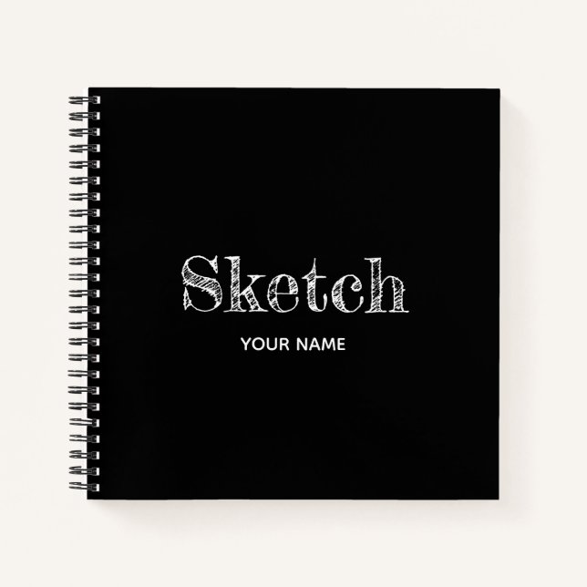 Sketch Book with Your Name Artist Notebook (Front)