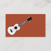 Sketch, casual, relax ukulele and guitar teacher business card (Back)