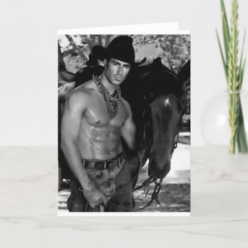 Sketch  Cowboy  Horse Card