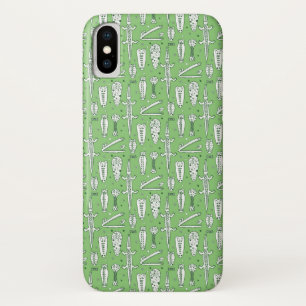 Sketch Crocodile Pattern iPhone X Case