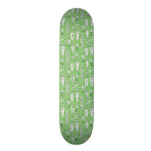 Sketch Crocodile Pattern Skateboard Deck