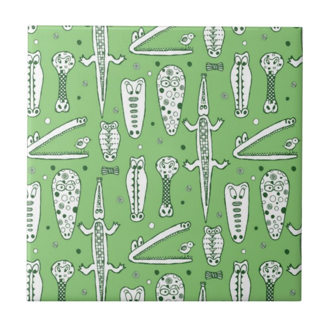 Sketch Crocodile Pattern Tile (Front)