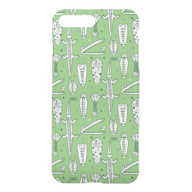 Sketch Crocodile Pattern Uncommon iPhone Case (Back)