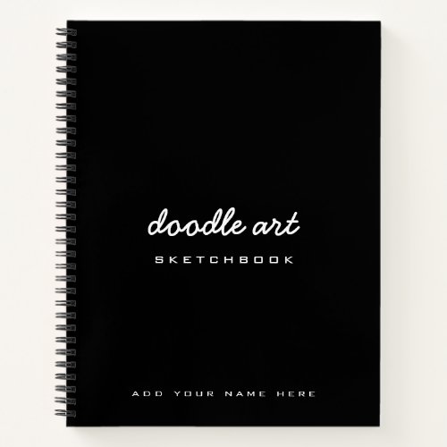 Sketch doodle art name sketchbook notebook