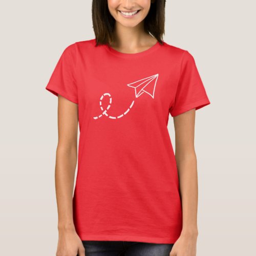 Sketch doodle of a paper plane T_Shirt