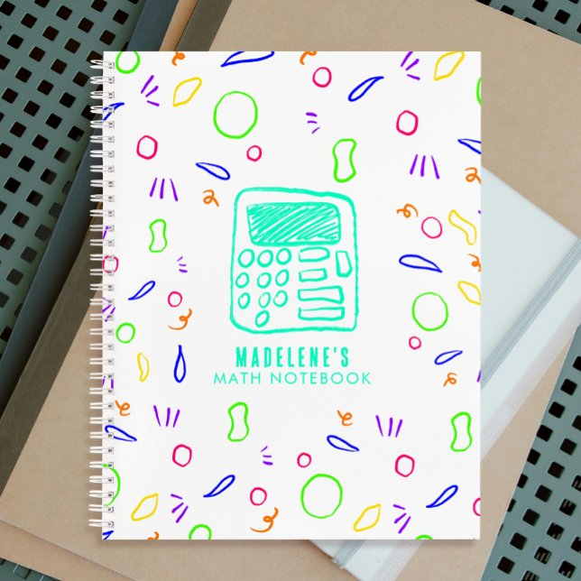 Sketch Drawing of Calculator | Vibrant Colors Math Notebook (Creator Uploaded)