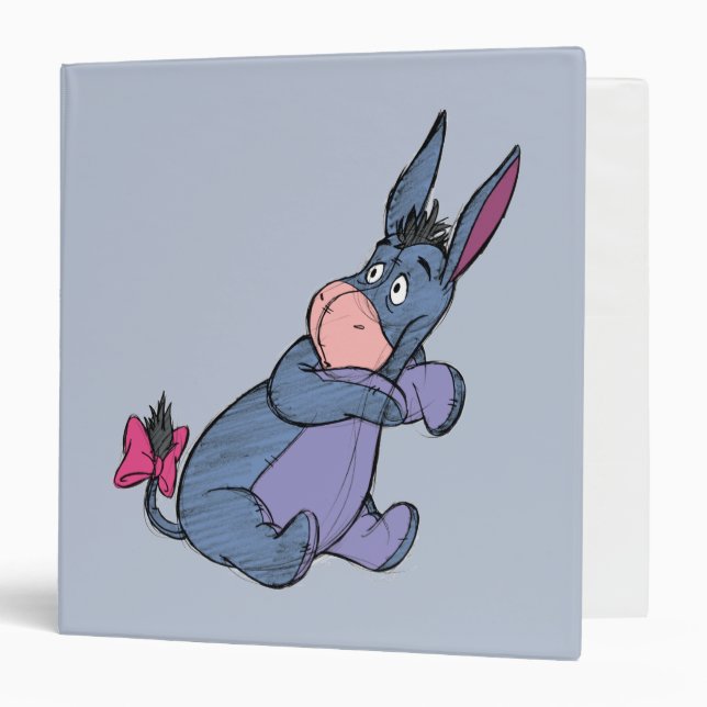 Sketch Eeyore 2 3 Ring Binder (Front/Inside)