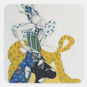 Sketch for the ballet 'La Peri', by Paul Dukas Square Sticker