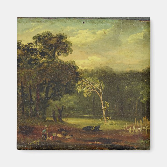 Sketch from Nature in Sion Park, 1819 (oil on card Magnet (Front)