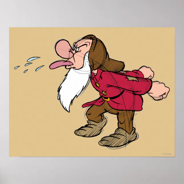 Sketch Grumpy Poster | Zazzle