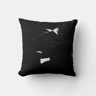 Sketch Head Weird Face Cushion