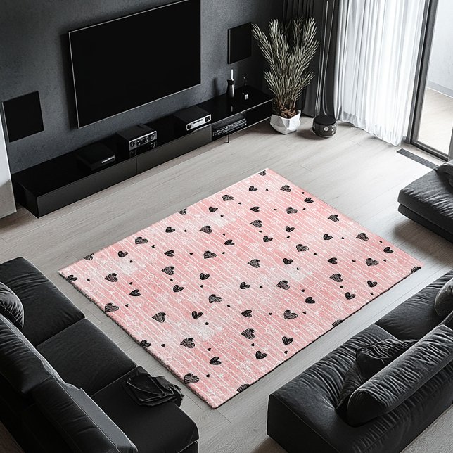 Sketch Hearts Lovely Wedding Love Gift Area Rug (Sketch Hearts Lovely Wedding Love Gift Area Rug)