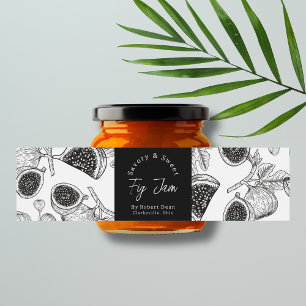 Sketch Homemade Fig Jam Wrap-around Label